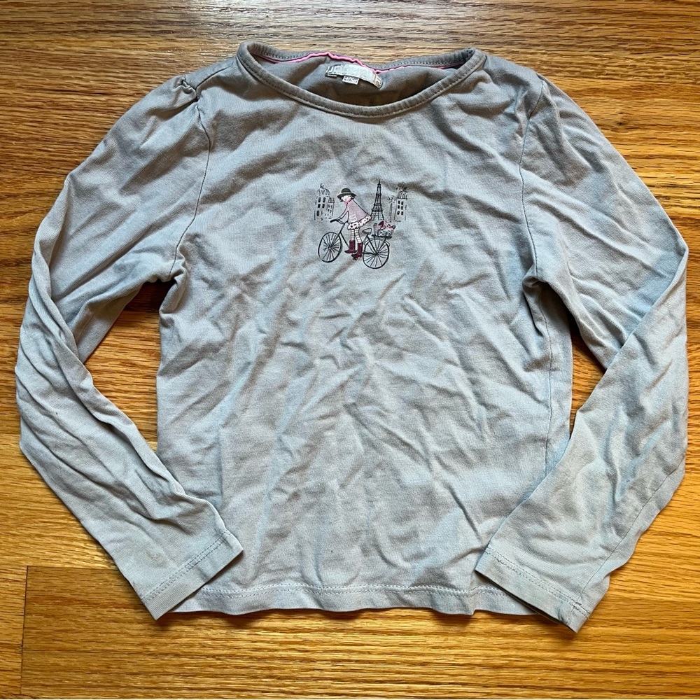 Jodhpur Parisian themed gray shirt size 4/5